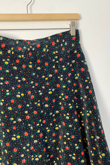 Two-piece set Floral Waistcoat top & A-line skirt SIZE S/M