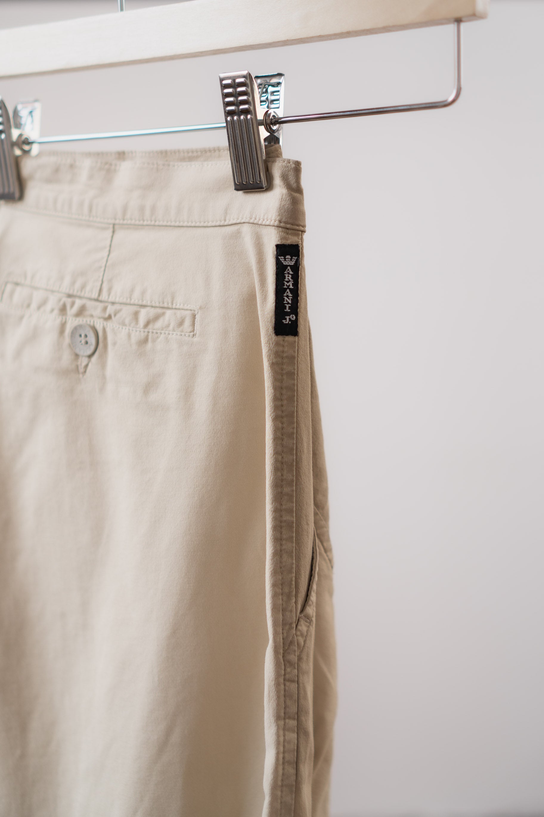 Armani Jeans Cotton Chinos in Oatmeal Beige