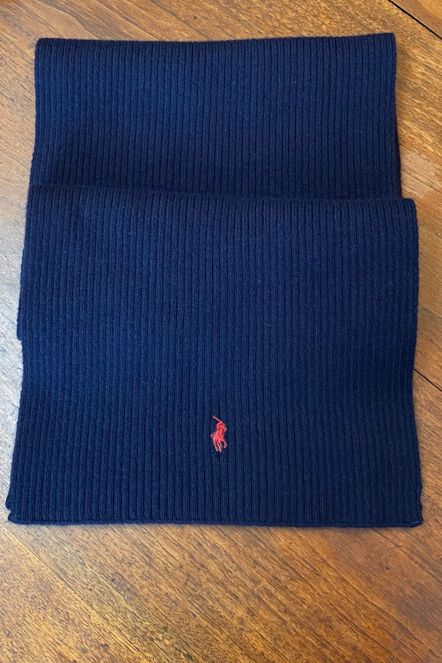 Ralph Lauren Ribbed Navy Scarf