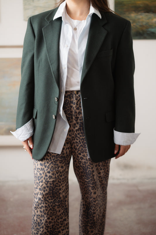 Pierre Cardin Bottle Green Blazer Size L/XL UK 12/14