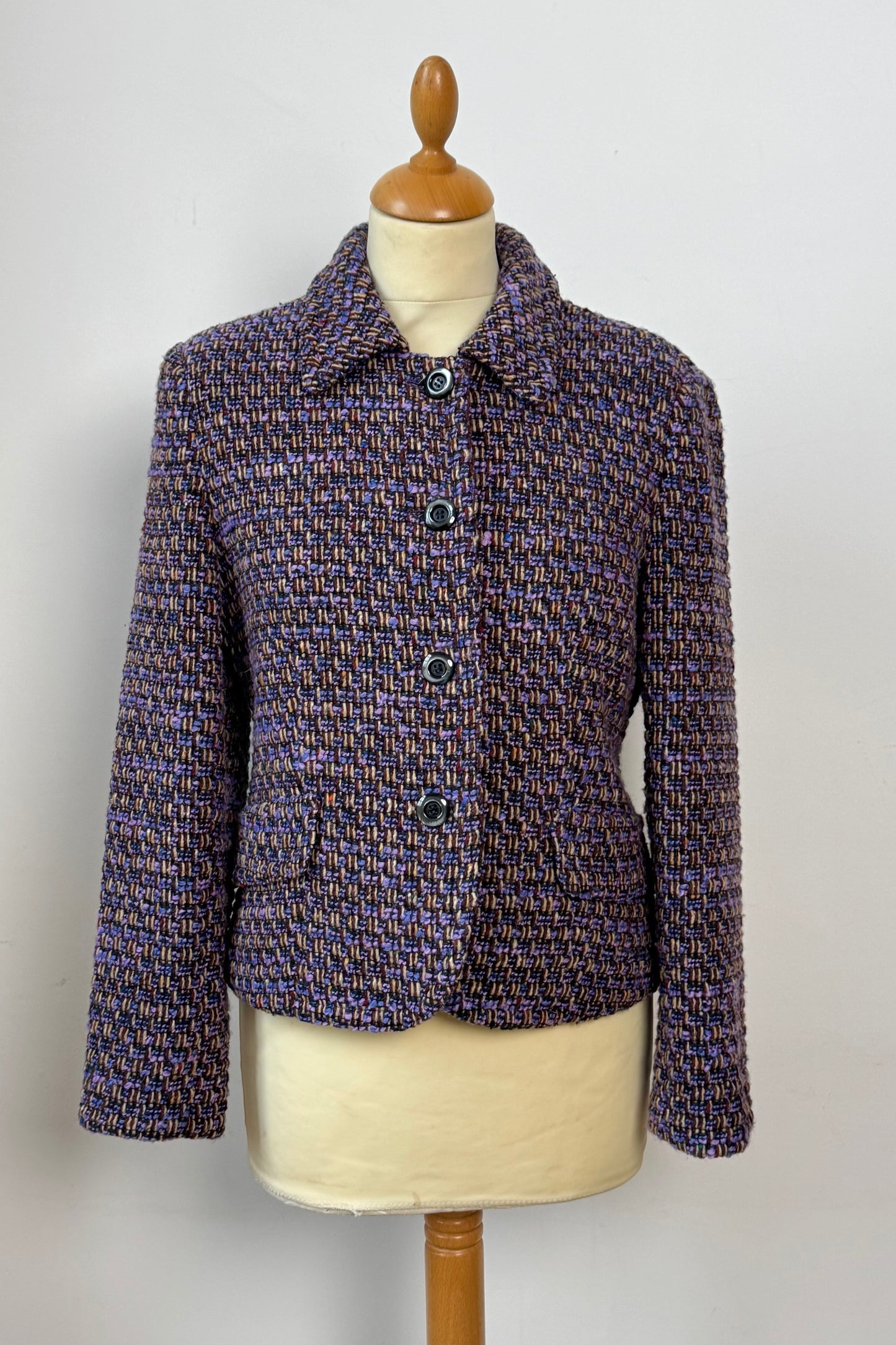 Boucle Purple Blazer Women's Size S/M Size 8/10