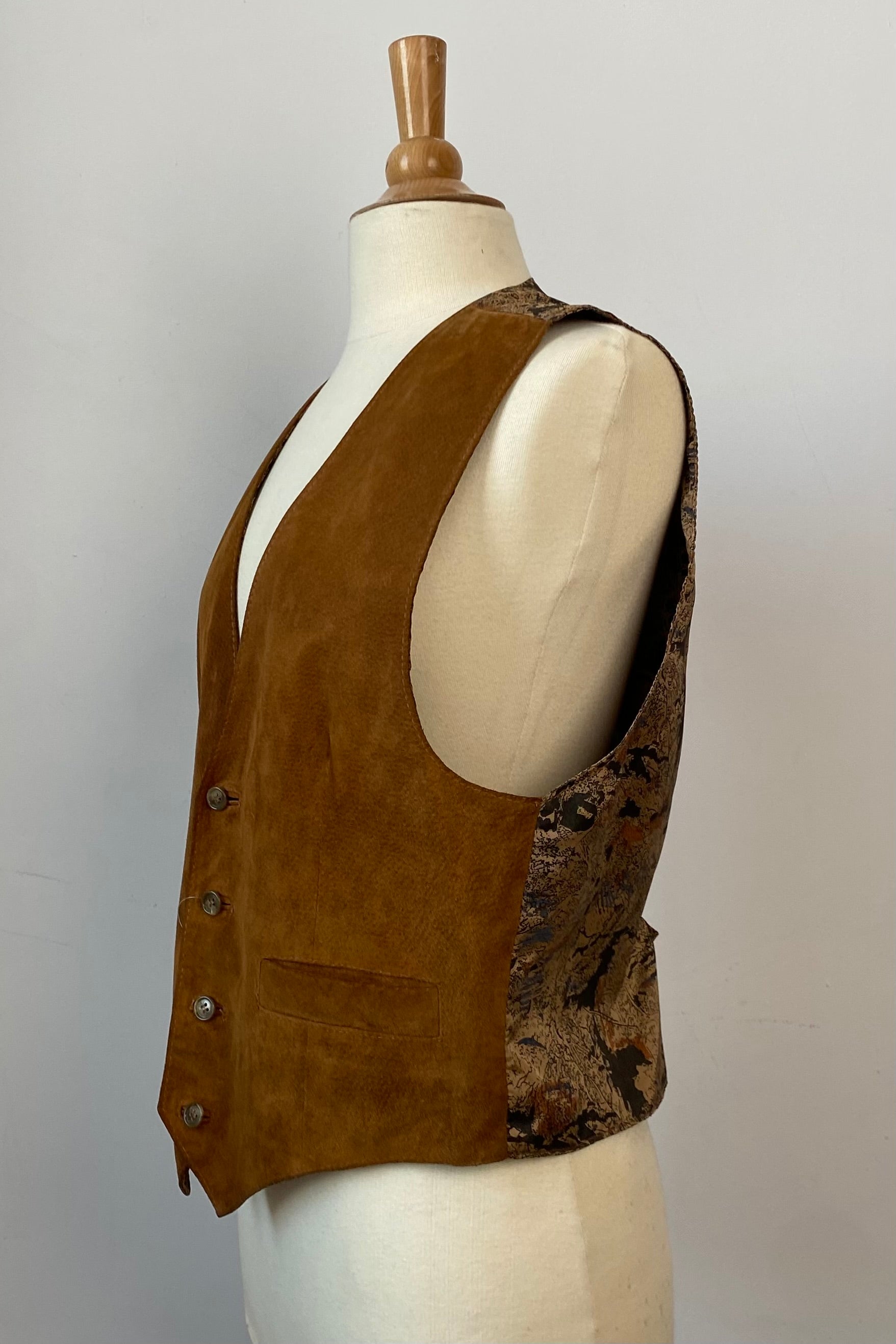 Suede Leather Waistcoat