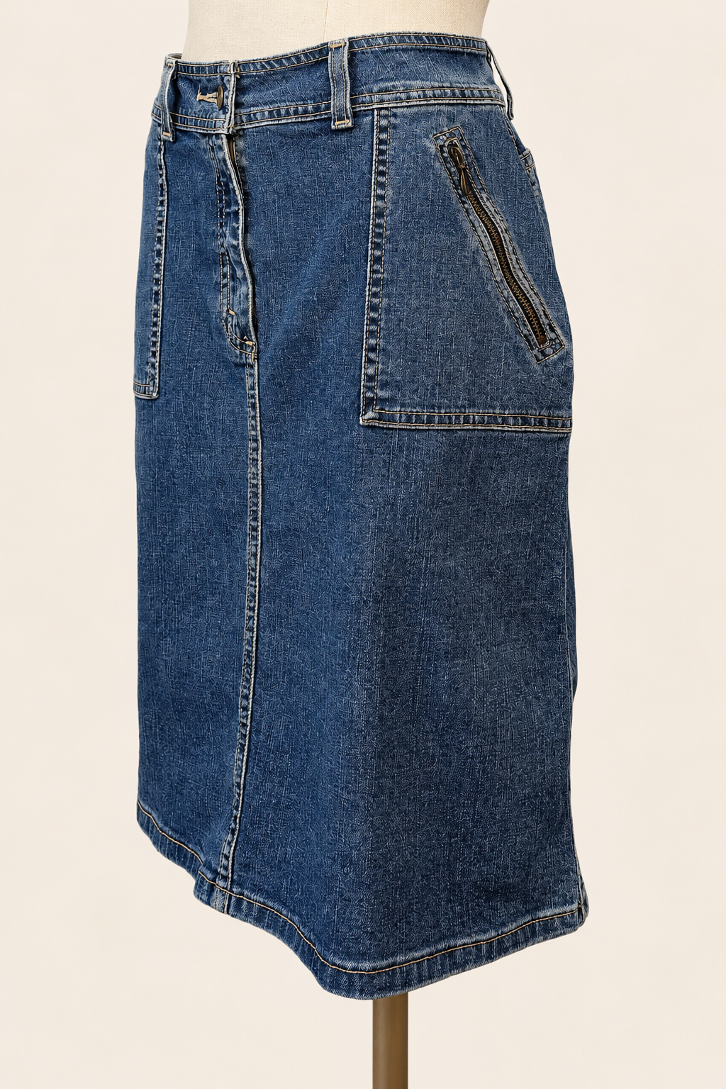 Vintage Blue Denim Skirt