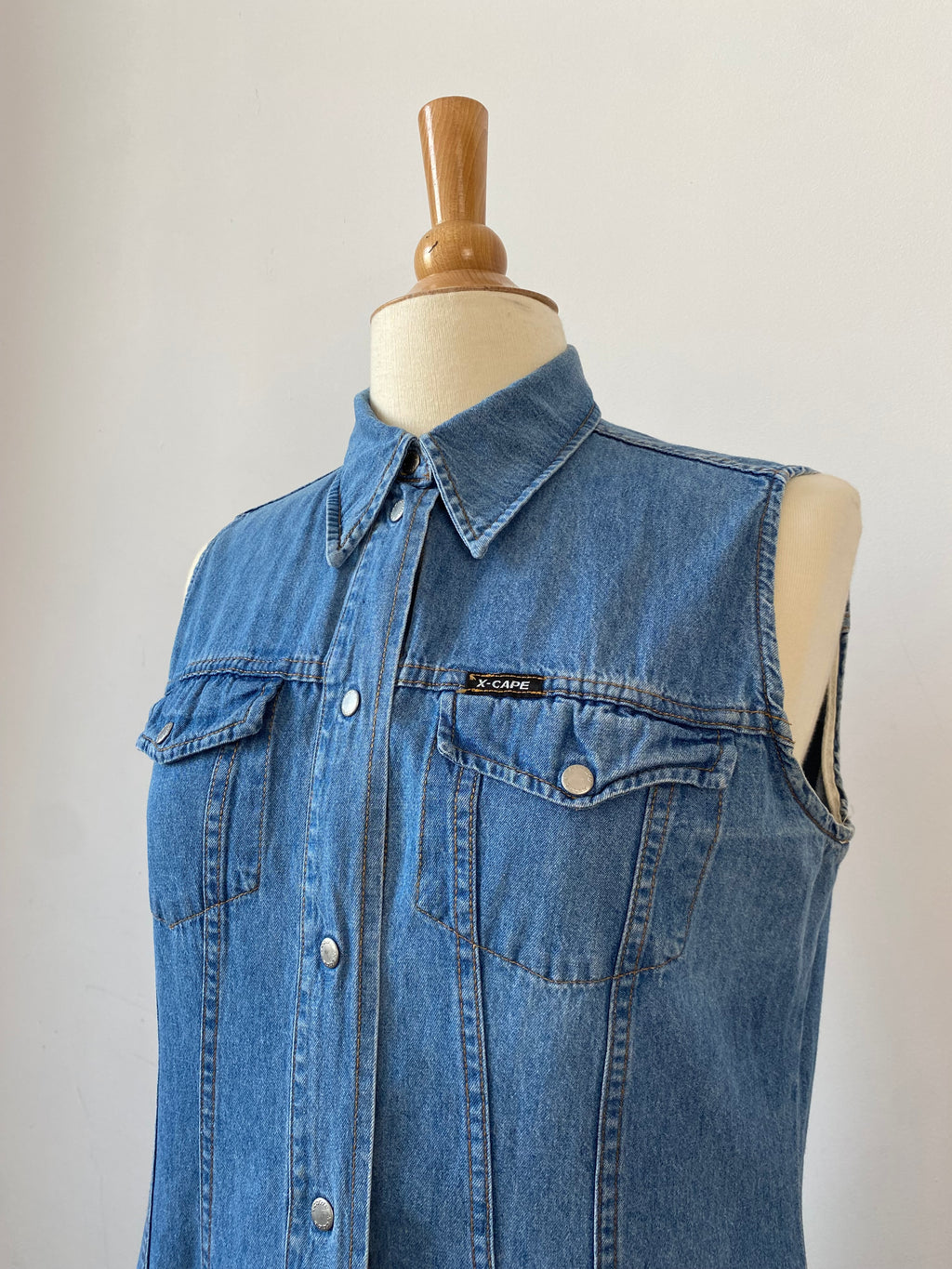 Vintage denim shirt dress Size L/XL 12/14 UK