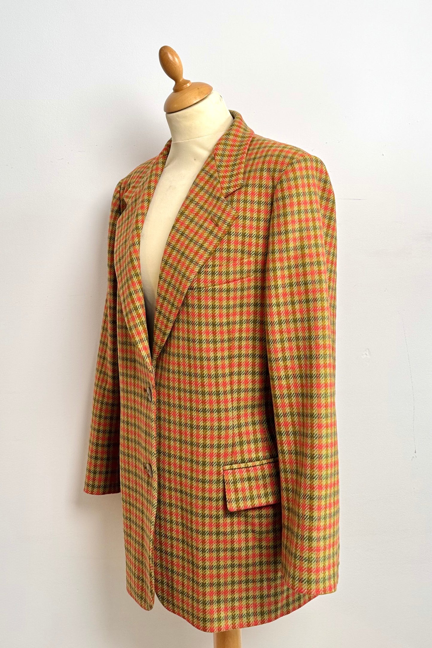 Weekend by Max Mara Houndstooth Wool Blazer SIZE L UK 12