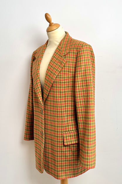 Weekend by Max Mara Houndstooth Wool Blazer SIZE L UK 12
