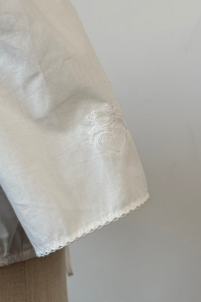 CROP WHITE BLOUSE SIZE XS/S 4/6 UK