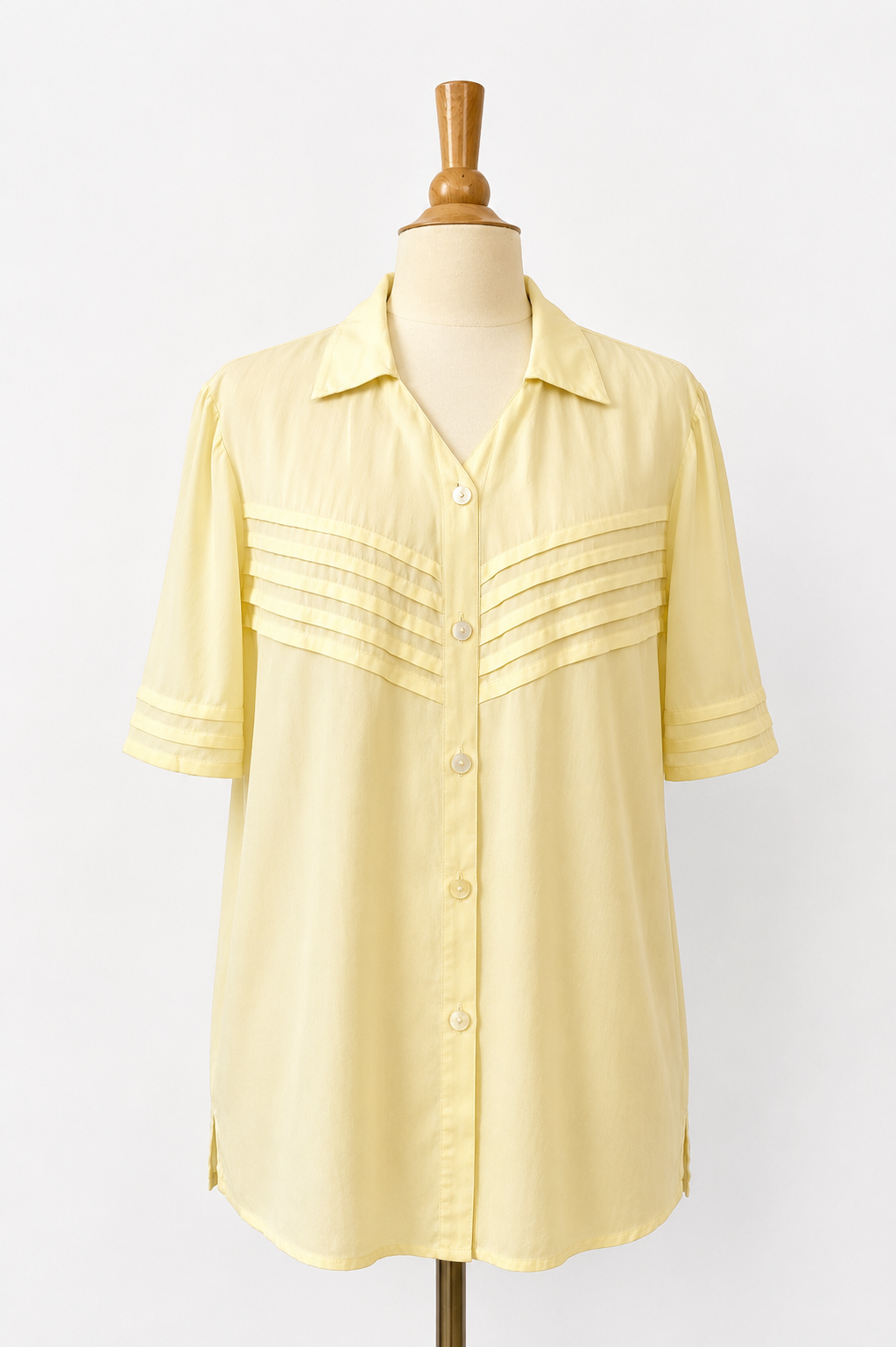 Butter Yellow Silk Shirt