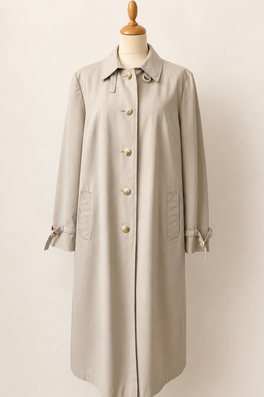 Stone Grey Waterproof Trench Coat