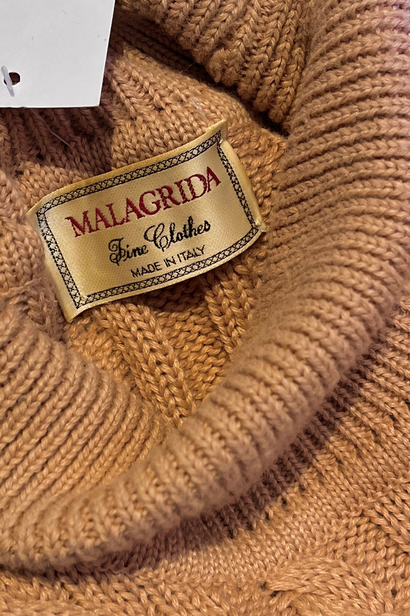 Nude Pink Knit Turtleneck Jumper in Size L UK 12