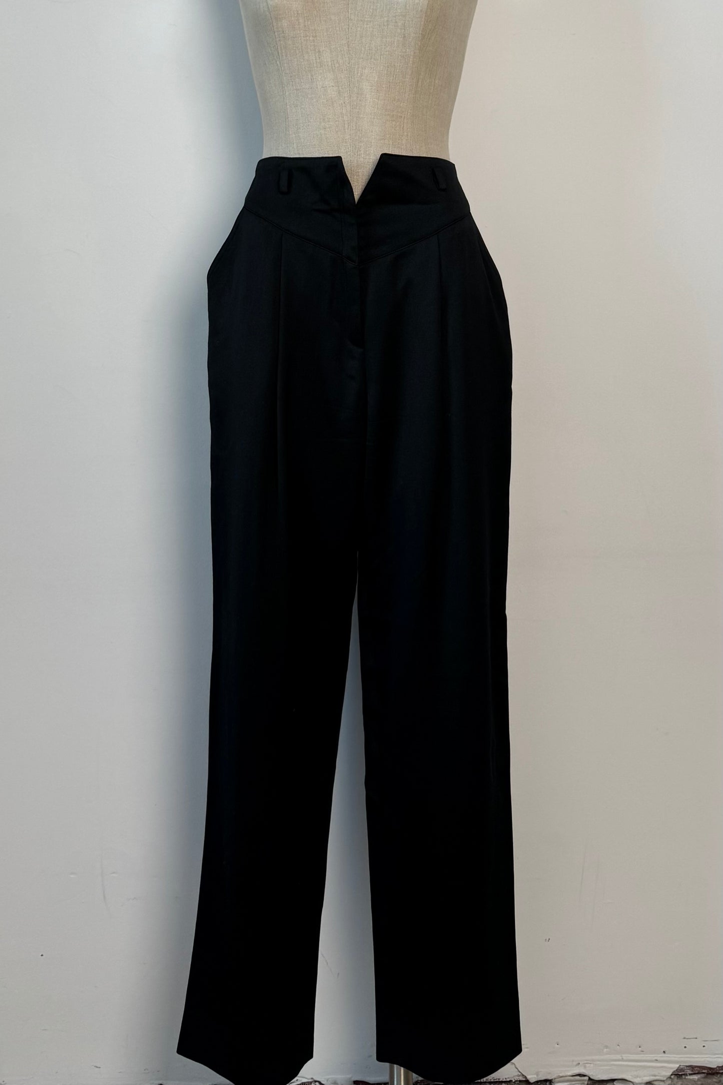 SUIT BLACK TROUSERS SIZE M UK 10/12