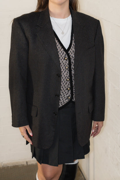 Valentino Uomo Grey Blazer Size L/XL UK 12/14