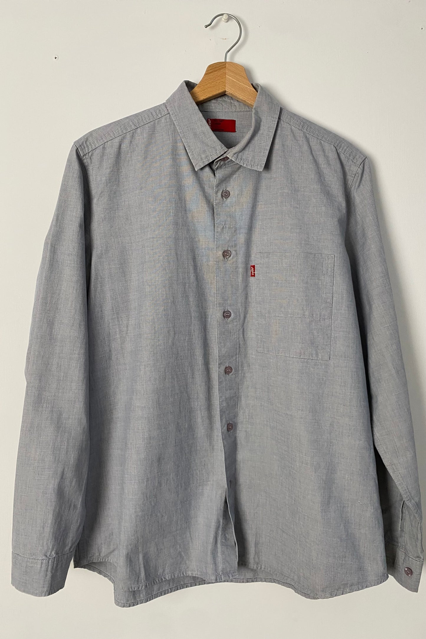 LEVIS Red Tab Blue-Grey Shirt Mens M/L