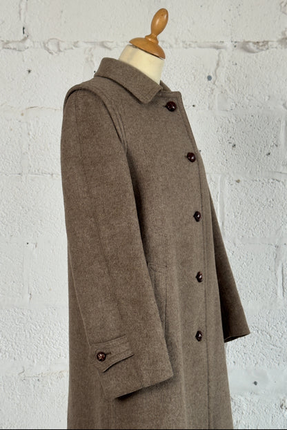 Wool Coat Greige Size S Women’s UK 6/8