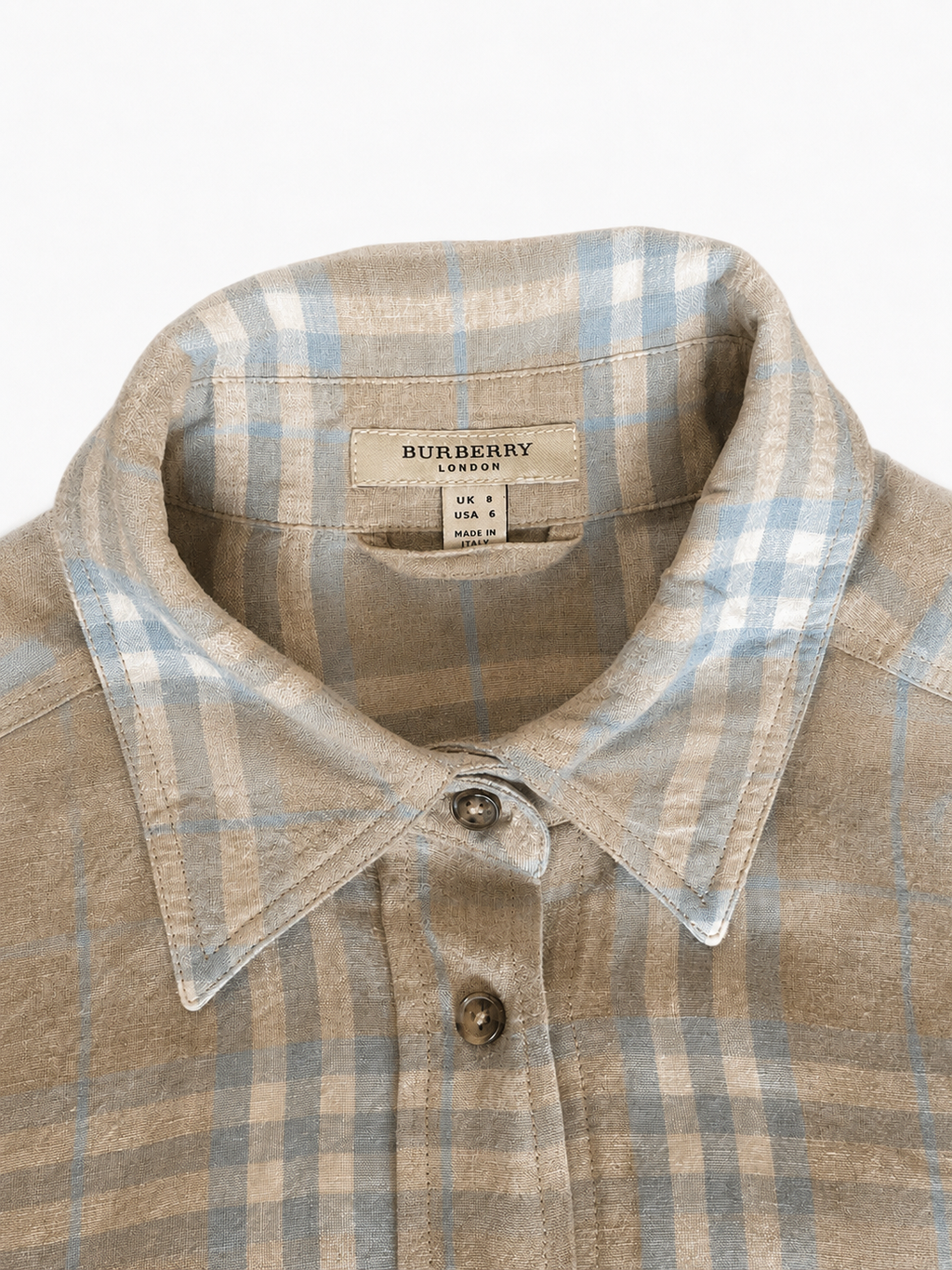 Burberry Plaid Linen Dress