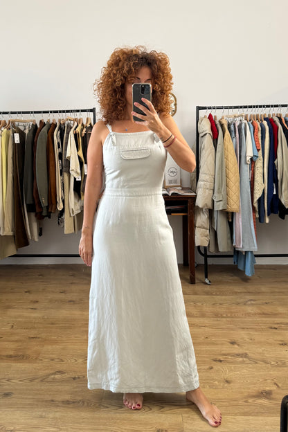 LINEN DRESS SIZE S EU 36 UK 8