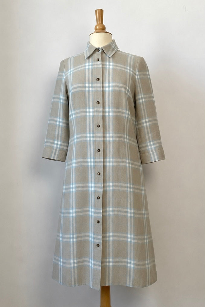 Burberry Plaid Linen Dress