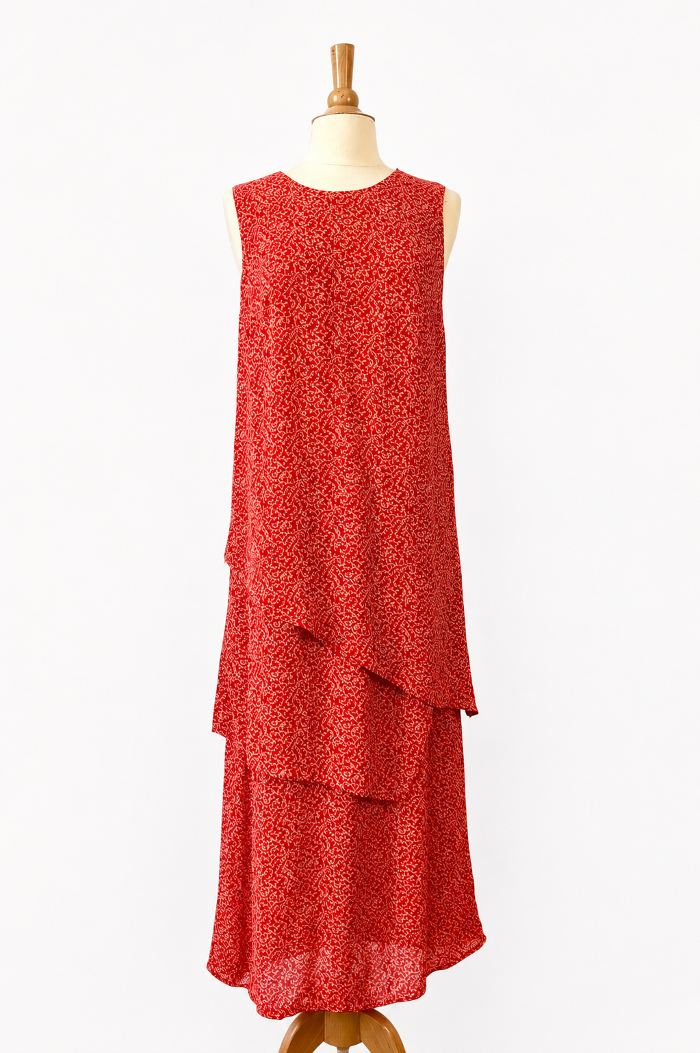 Asymmetrical Printed Maxi Dress
