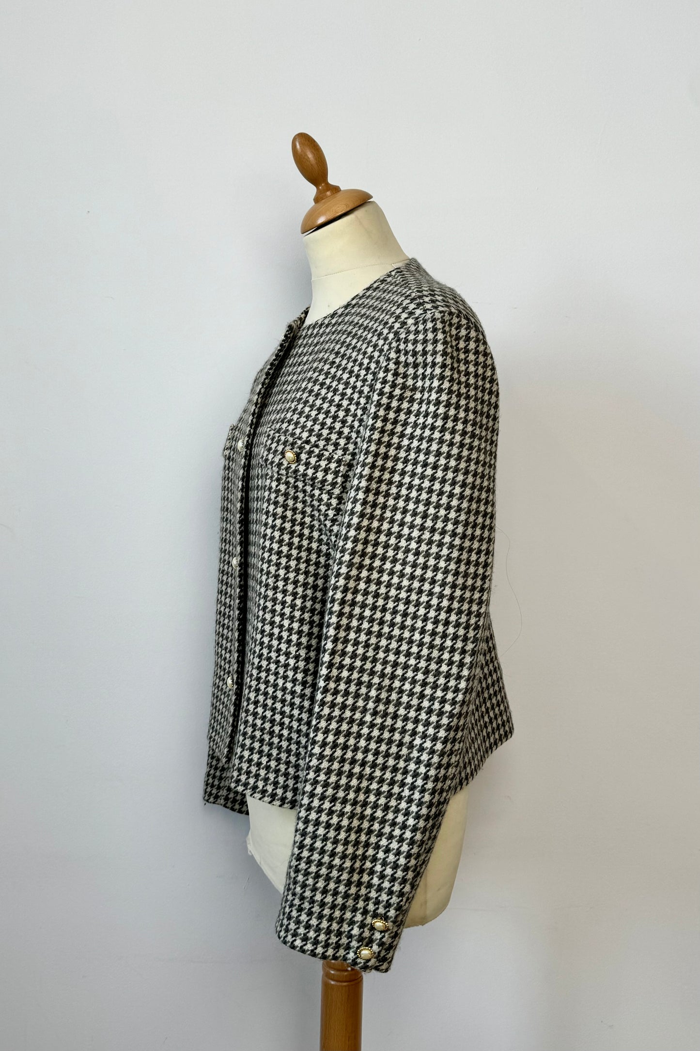 HOUNDSTOOTH JACKET SIZE L UK 12