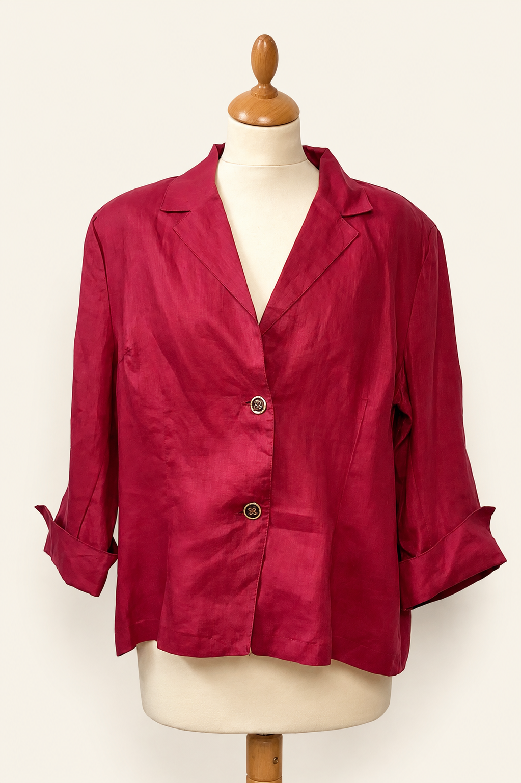 Burgundy linen Overshirt