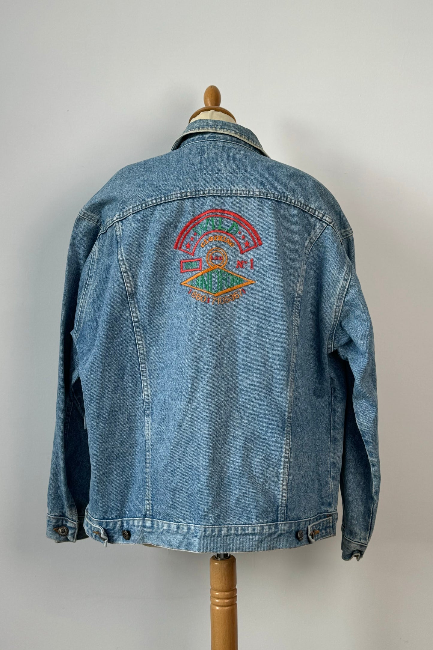 LIGHT BLUE DENIM JACKET SIZE L 12 UK