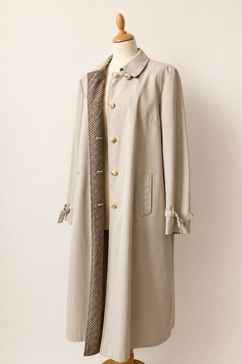 Stone Grey Waterproof Trench Coat