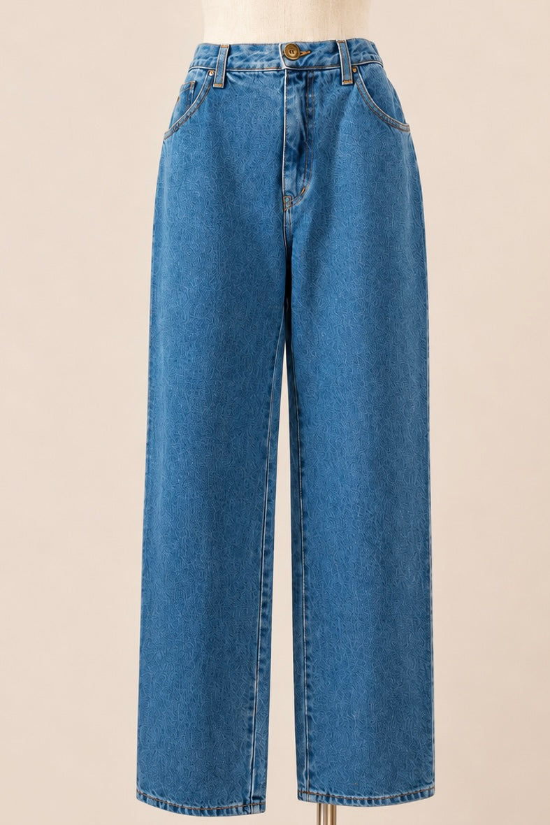 Vintage Moschino Jeans with Peace Embellishments