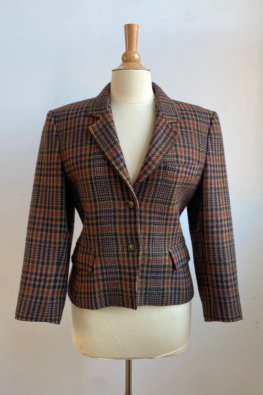 Marella Tweed Cropped Blazer Coat in Size S/M UK 8