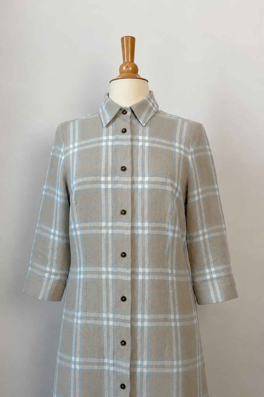 Burberry Plaid Linen Dress