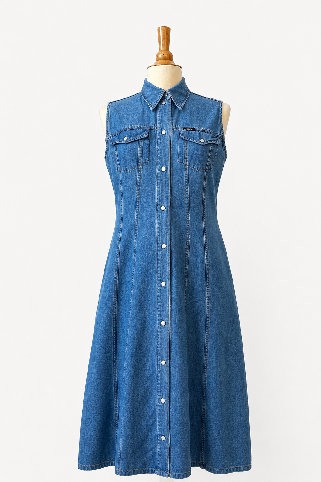 Vintage denim shirt dress Size L/XL 12/14 UK