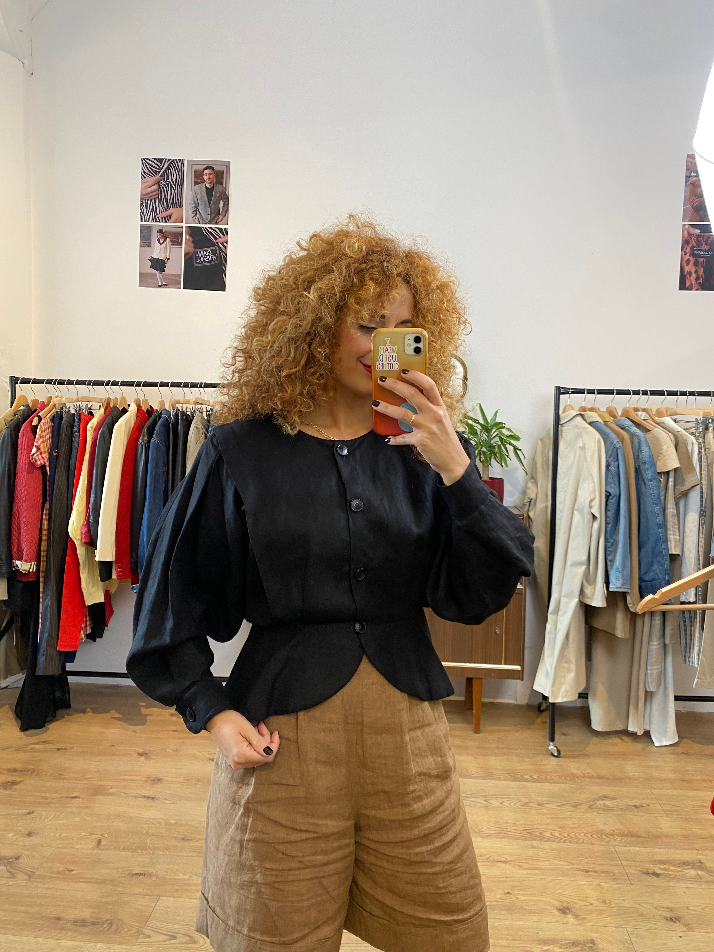 Pure linen blouse