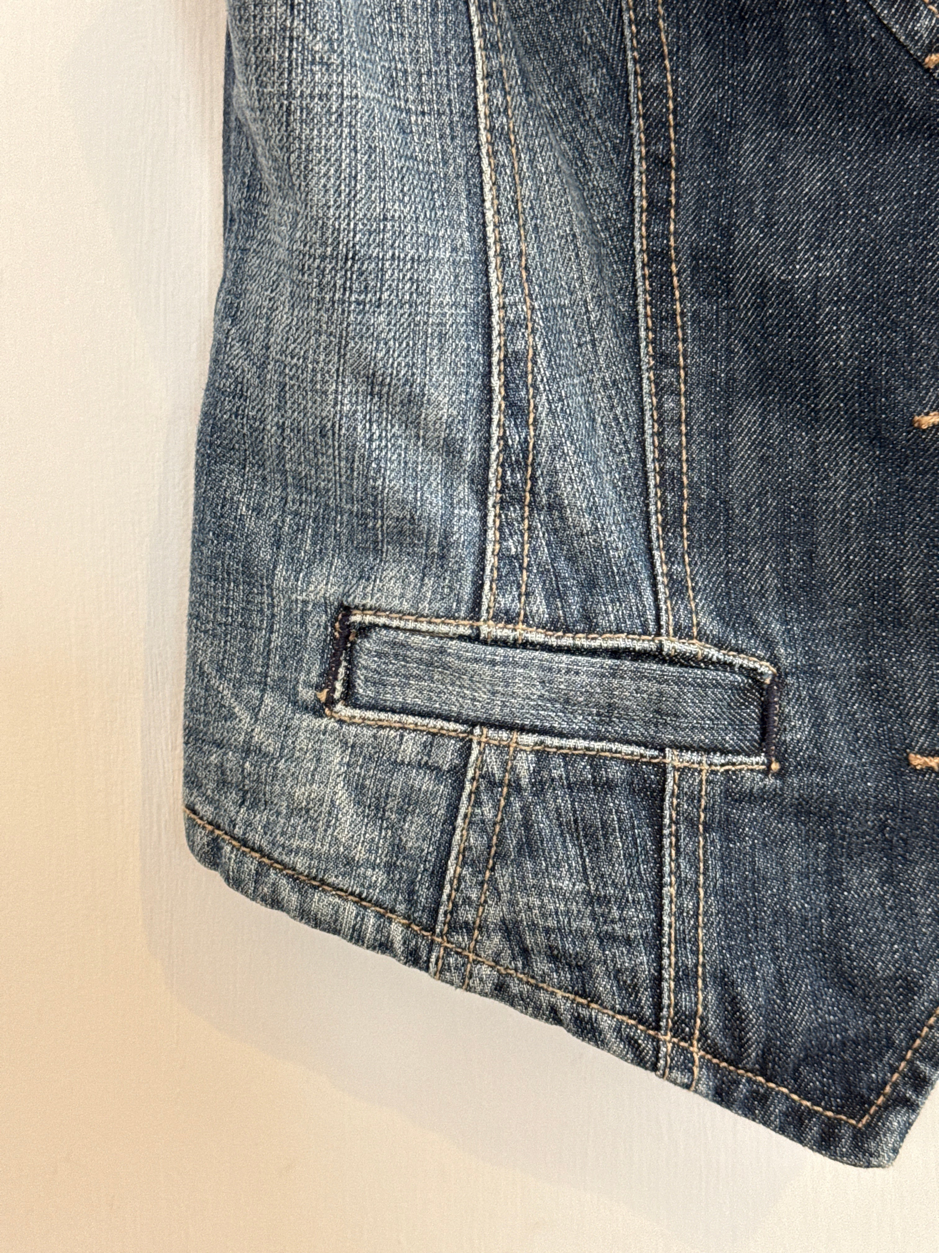 Mid-wash Denim Waiscoat