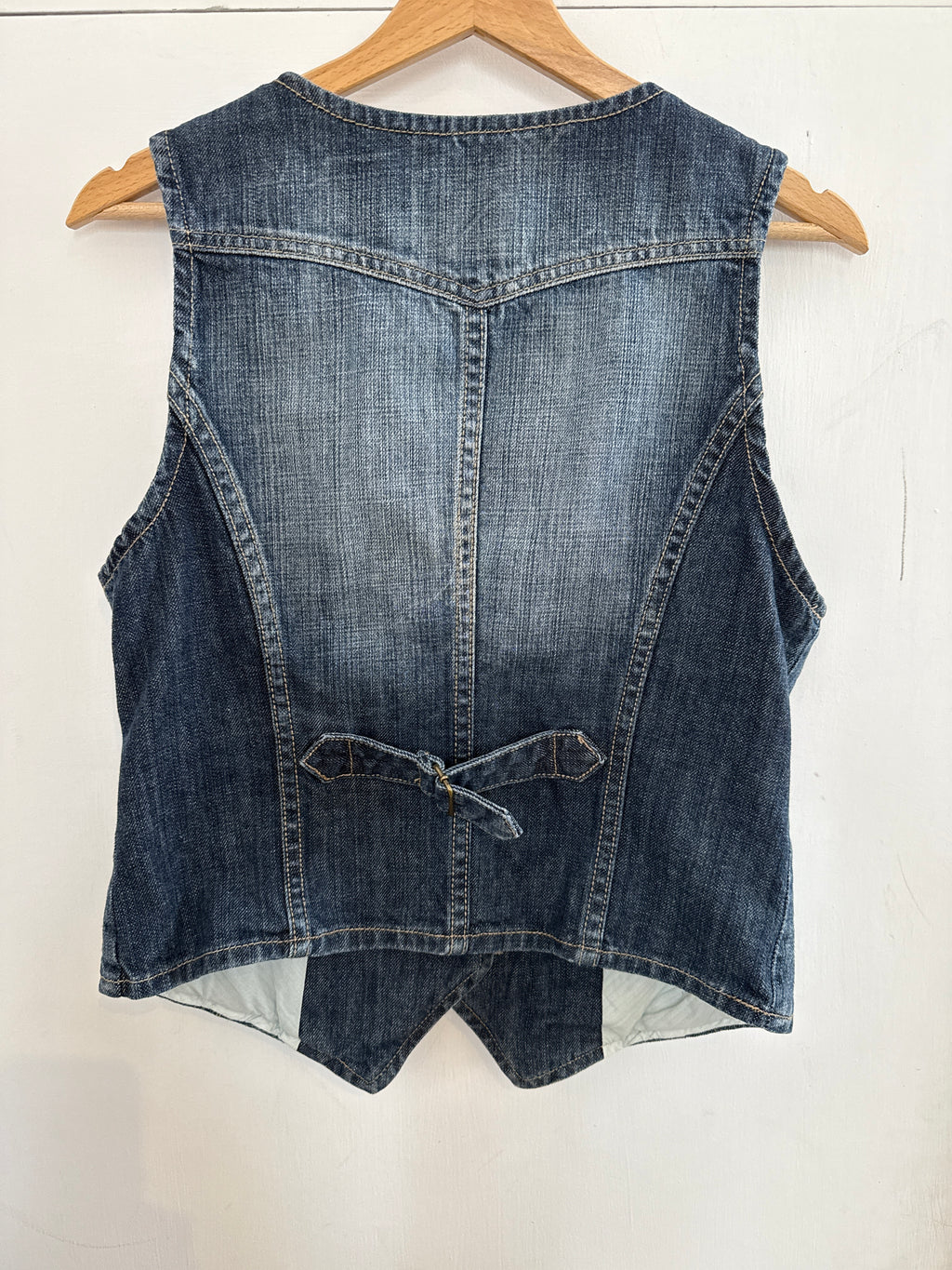 Mid-wash Denim Waiscoat