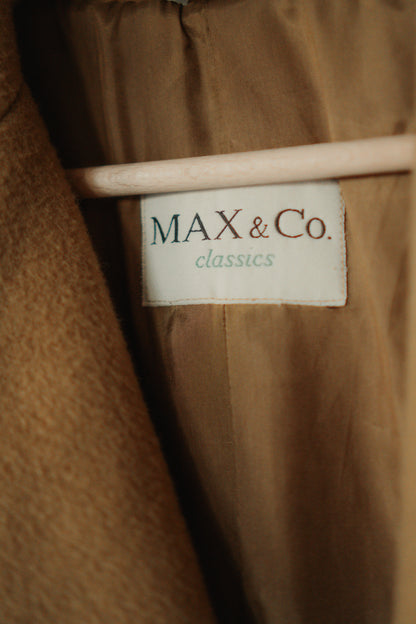 MAX&CO CAMEL DOUBLE BREASTED COAT SIZE M UK 10