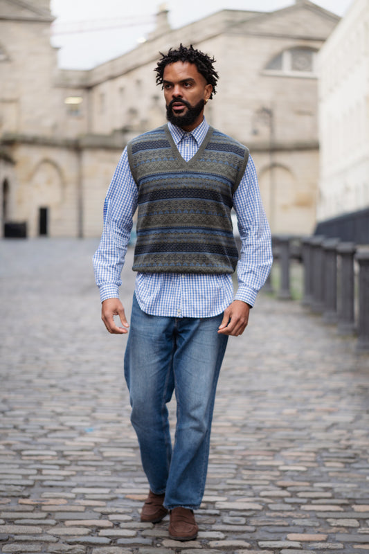 Pattern Sweater Vest Size L UK 12