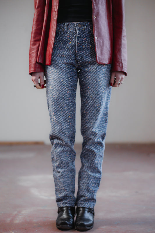 Roberto Cavalli Painted-effect Jeans Size S 6/8 UK