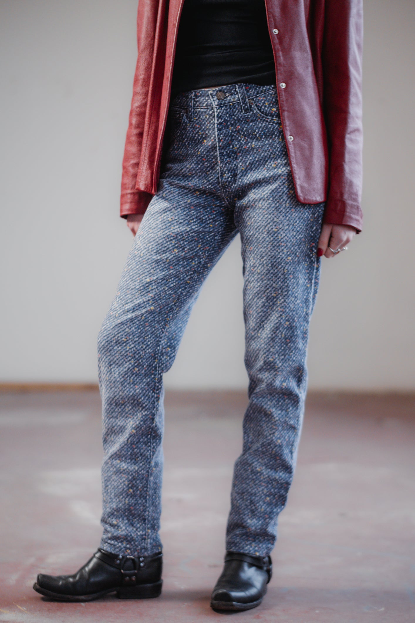 Roberto Cavalli Painted-effect Jeans Size S 6/8 UK