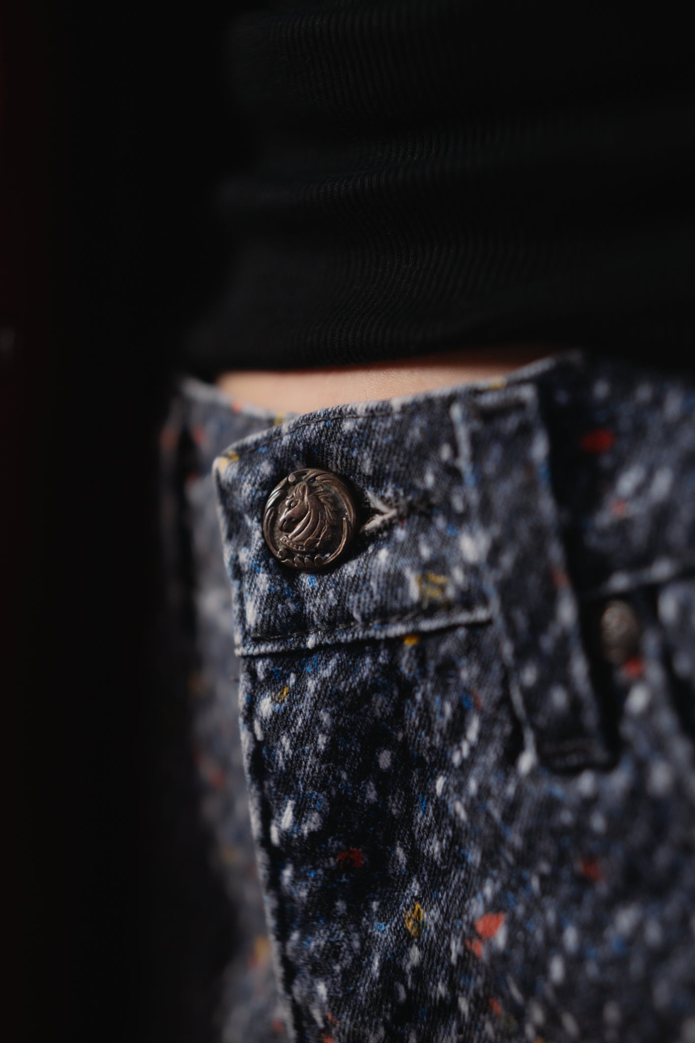 Roberto Cavalli Painted-effect Jeans