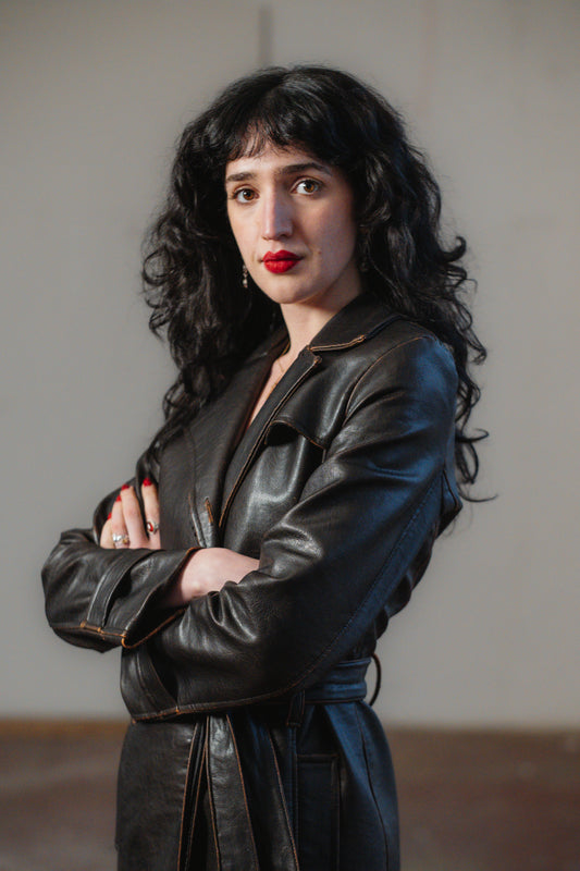 Dark Brown Faux Leather Trench Coat Size S/M UK 8/10