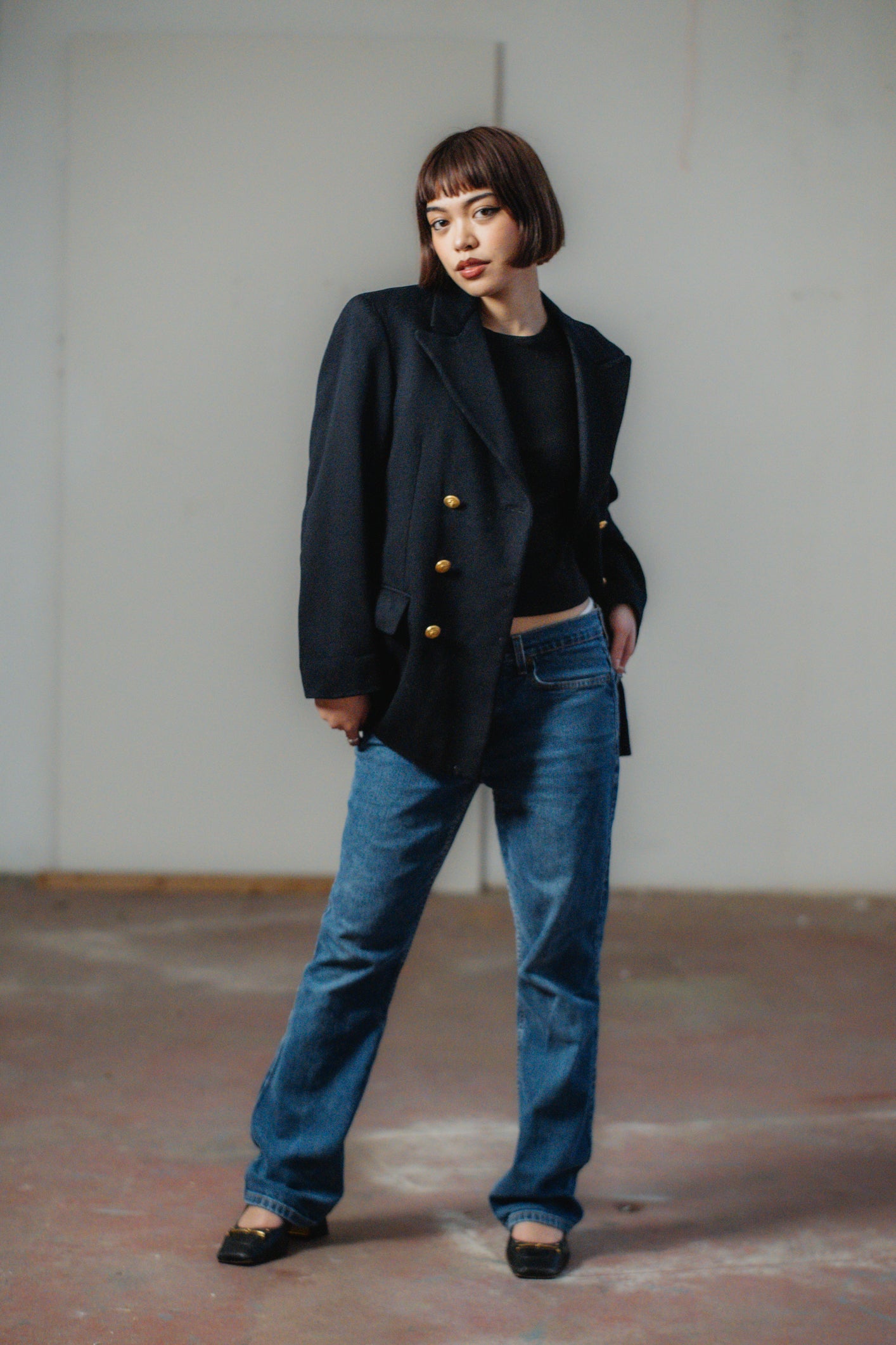 Double-Breasted Navy Blazer Size S UK 8