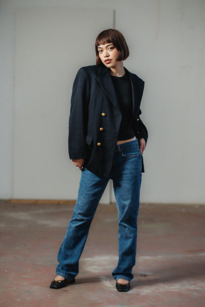 Double-Breasted Navy Blazer Size S UK 8