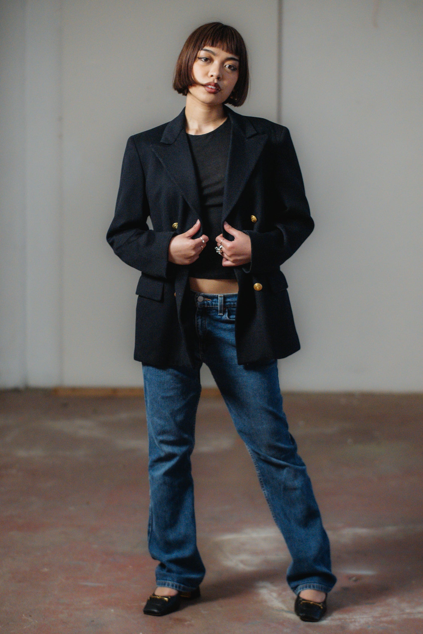 Double-Breasted Navy Blazer Size S UK 8