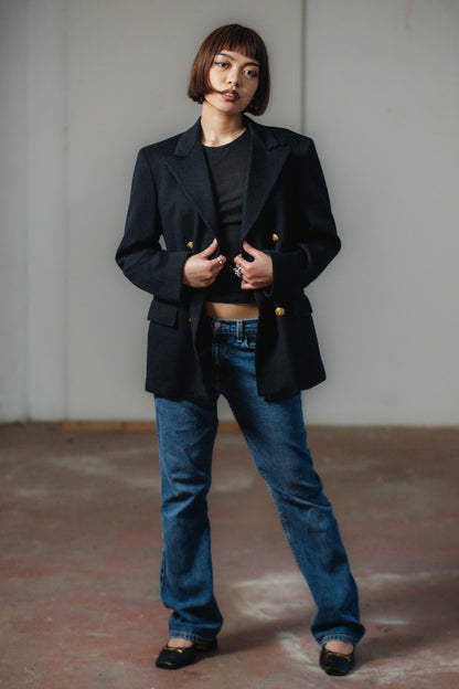 Double-Breasted Navy Blazer Size S UK 8