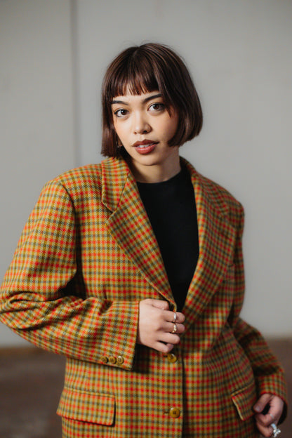 Weekend by Max Mara Houndstooth Wool Blazer in size M/L UK 10/12