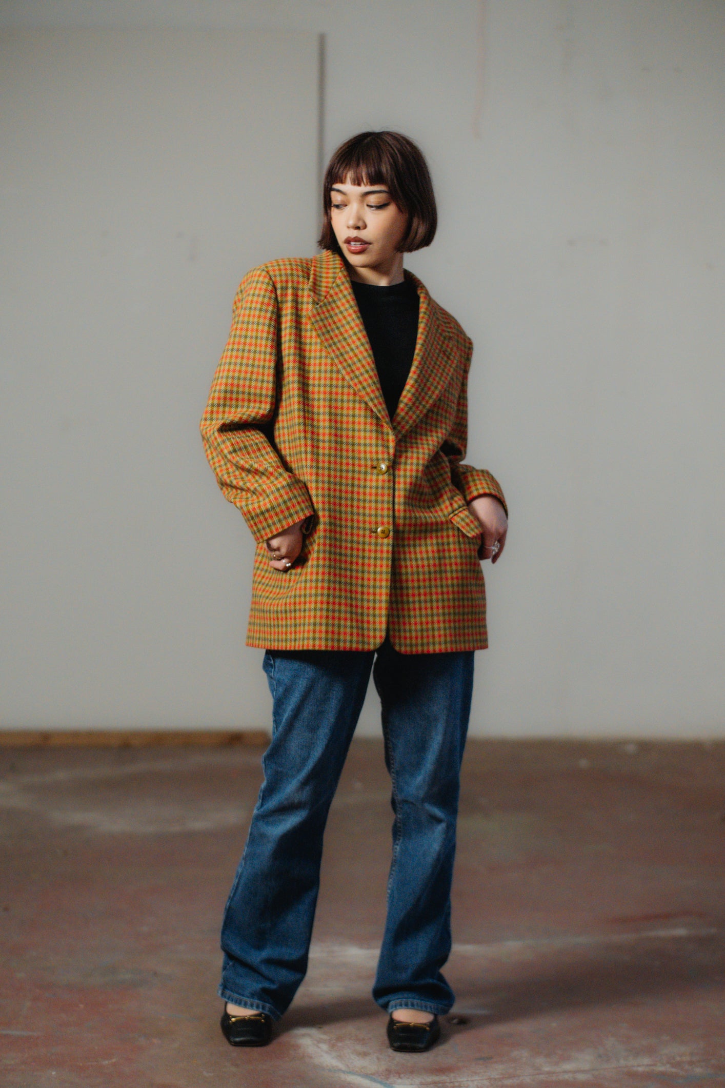 Weekend by Max Mara Houndstooth Wool Blazer in size M/L UK 10/12