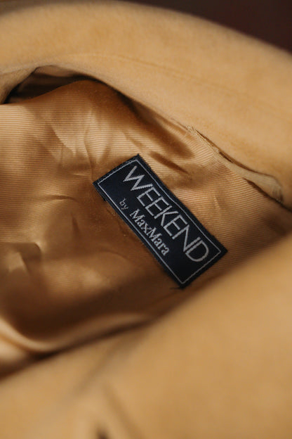 Double-breasted Camel Wool Coat by WEEKEND Max Mara Size M UK 8/10