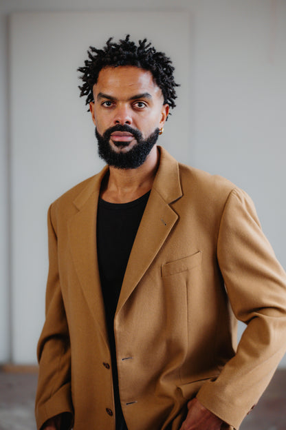 Valentino Camel Wool Blazer Size XL UK 14