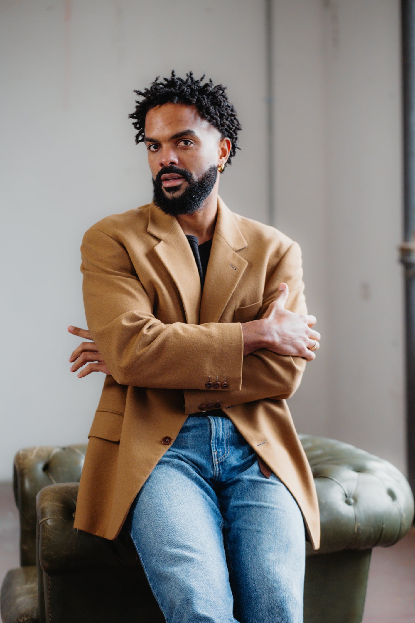 Valentino Camel Wool Blazer Size XL UK 14