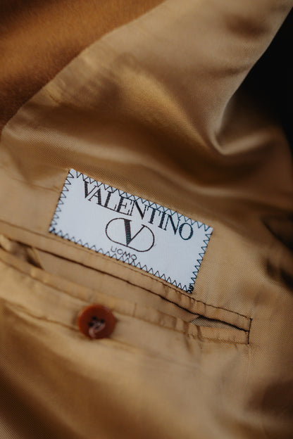Valentino Camel Wool Blazer Size XL UK 14
