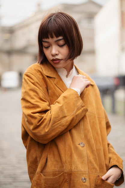 Camel Overshirt Jacket Size M/L UK 10/12